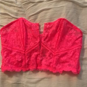 Victoria’s Secret Dream Angels Neon Pink Lace Bralette